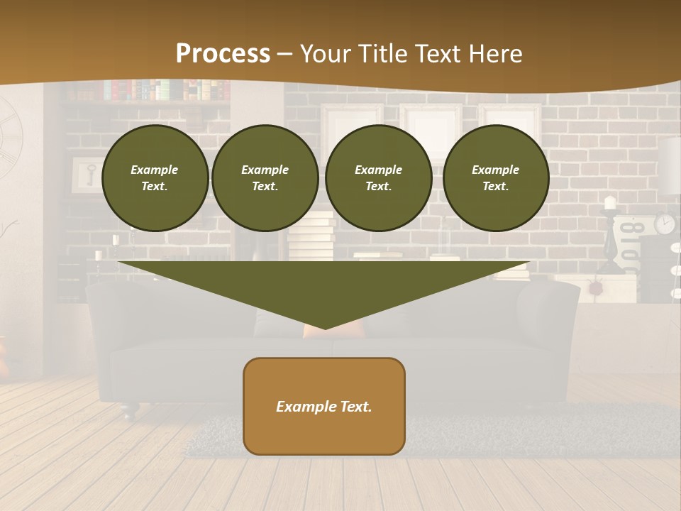 Couch Vase Wooden PowerPoint Template
