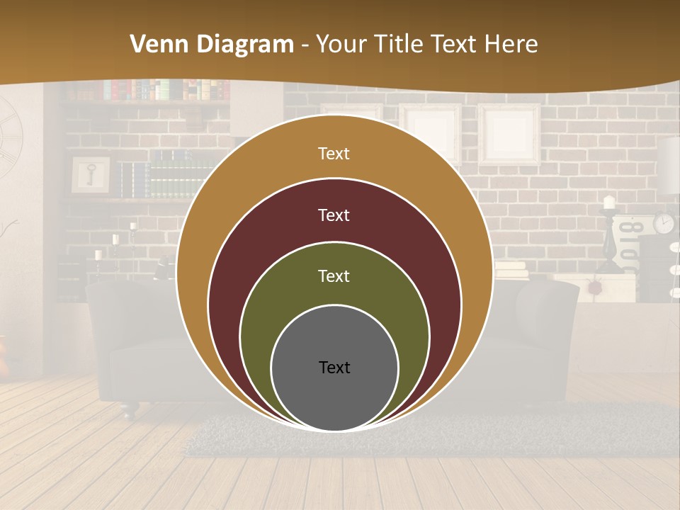 Couch Vase Wooden PowerPoint Template