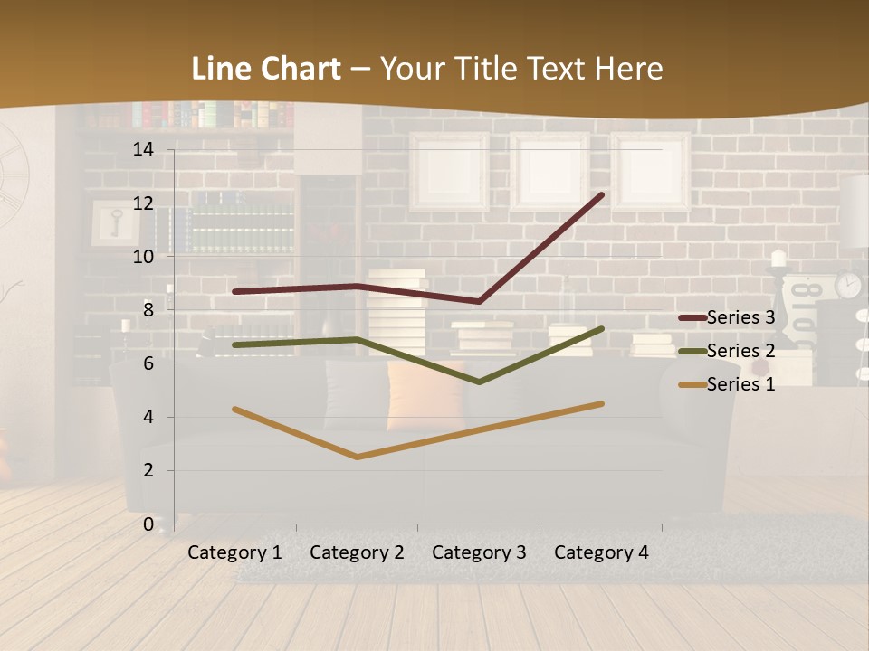 Couch Vase Wooden PowerPoint Template