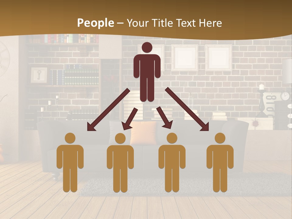 Couch Vase Wooden PowerPoint Template