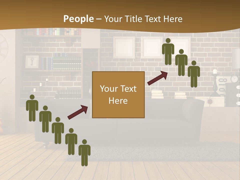 Couch Vase Wooden PowerPoint Template