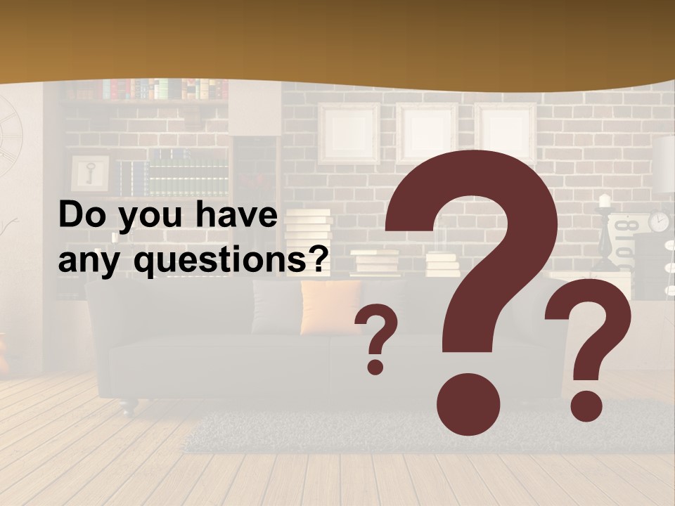 Couch Vase Wooden PowerPoint Template