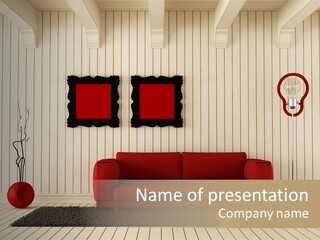 Black Beams Carpet PowerPoint Template