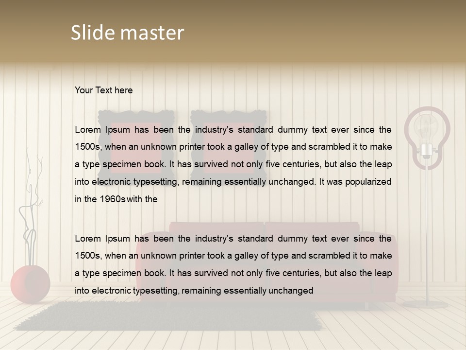 Black Beams Carpet PowerPoint Template