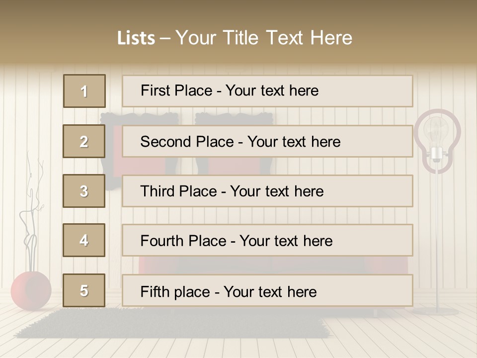 Black Beams Carpet PowerPoint Template