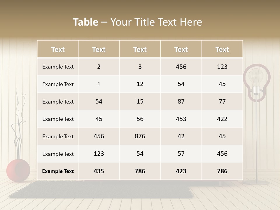 Black Beams Carpet PowerPoint Template