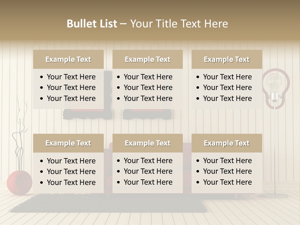 Black Beams Carpet PowerPoint Template