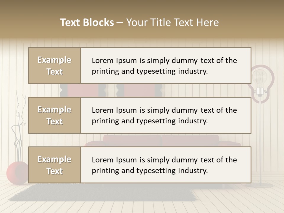 Black Beams Carpet PowerPoint Template