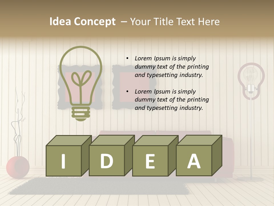 Black Beams Carpet PowerPoint Template