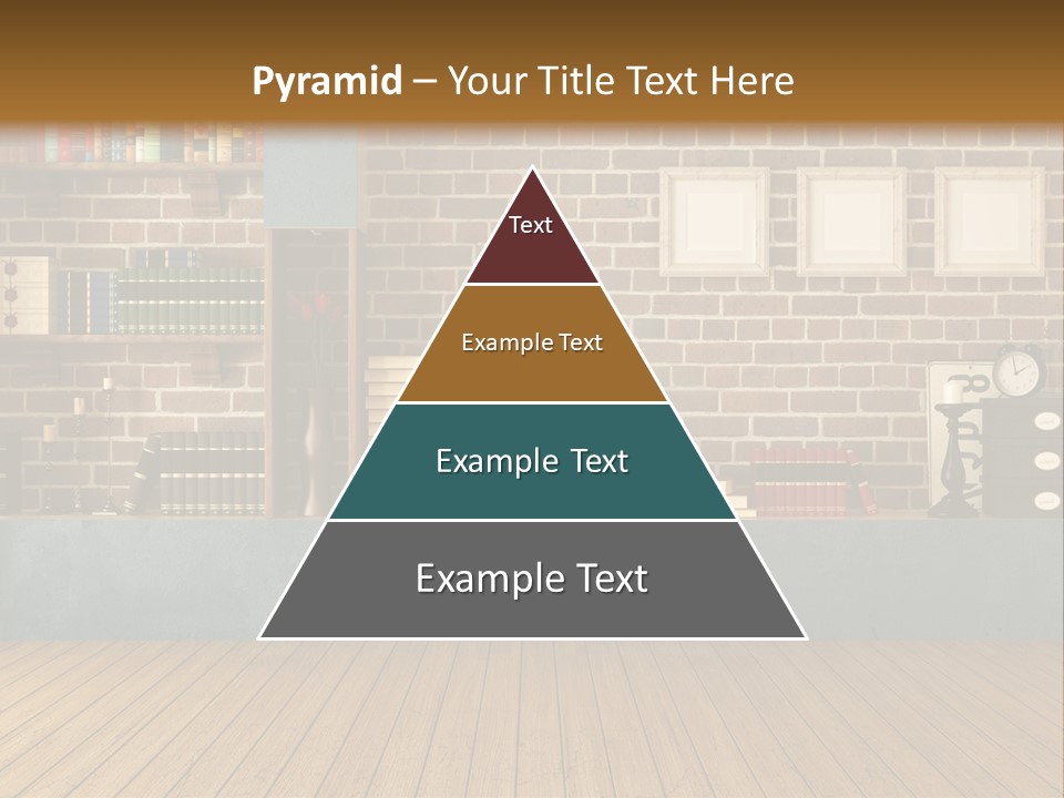 Blue Wood Livingroom PowerPoint Template