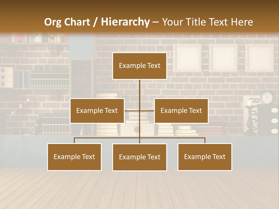 Blue Wood Livingroom PowerPoint Template