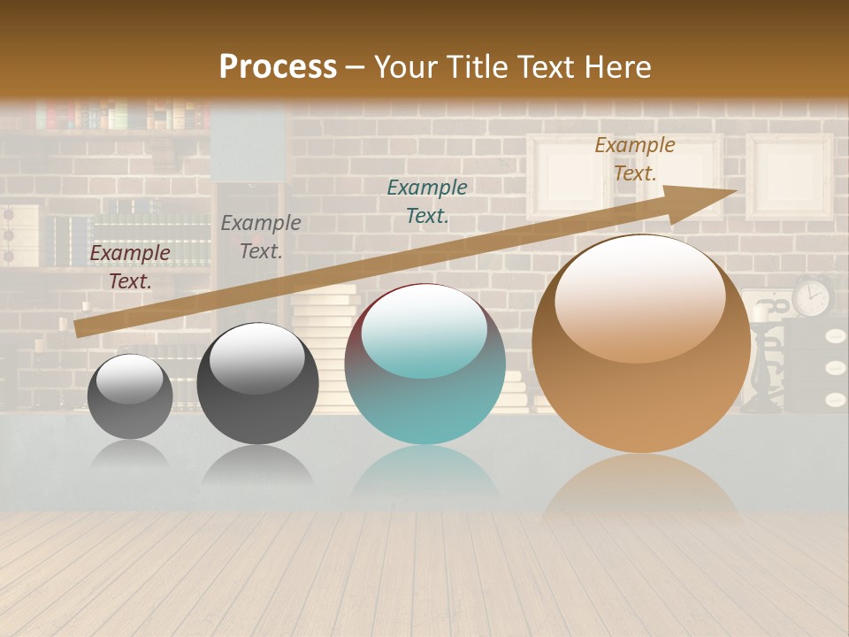 Blue Wood Livingroom PowerPoint Template