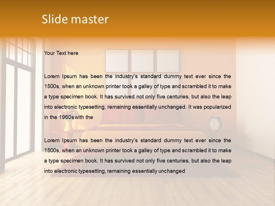 Wood Parquet Empty PowerPoint Template