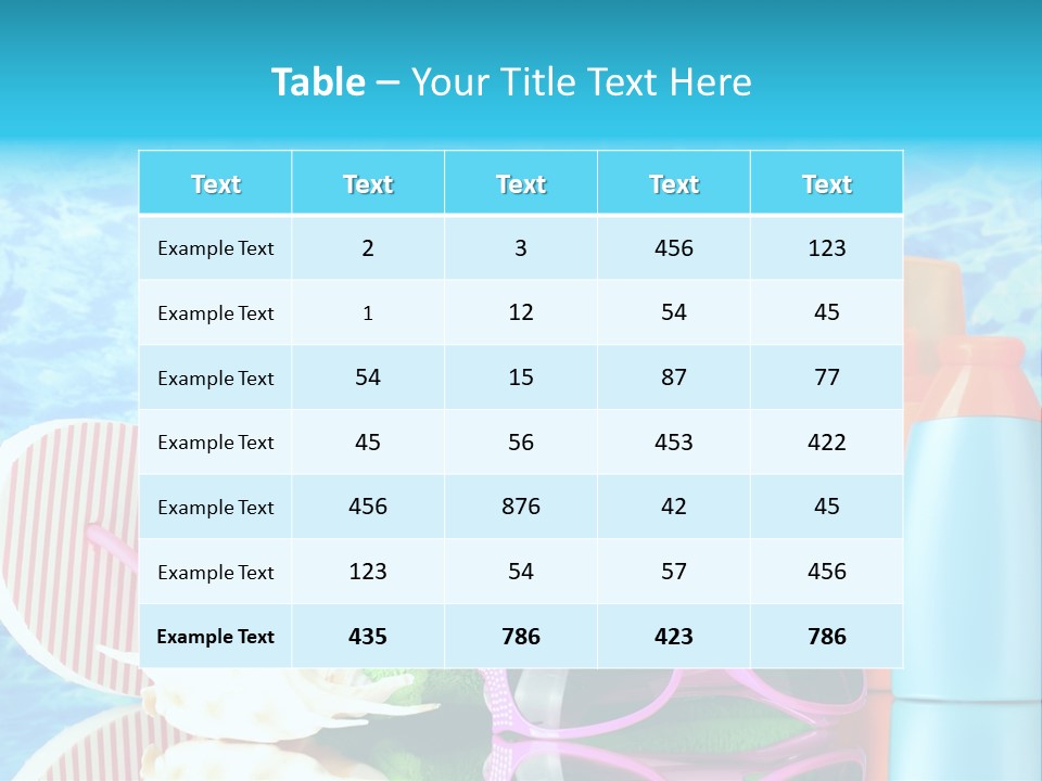 Beauty Symbol Towels PowerPoint Template