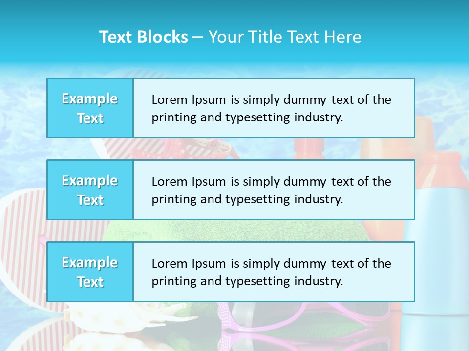 Beauty Symbol Towels PowerPoint Template