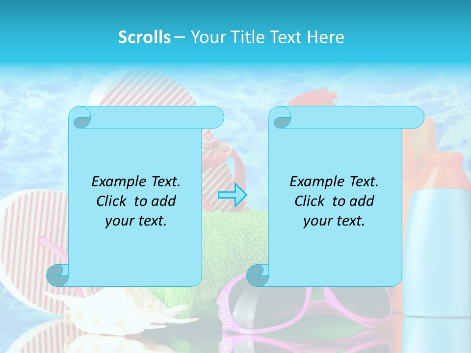 Beauty Symbol Towels PowerPoint Template