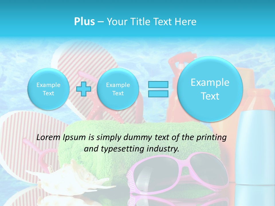 Beauty Symbol Towels PowerPoint Template