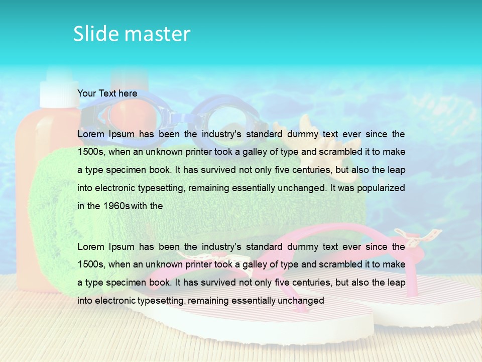 Yellow Towels Star PowerPoint Template