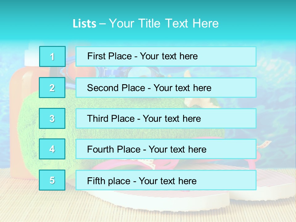 Yellow Towels Star PowerPoint Template