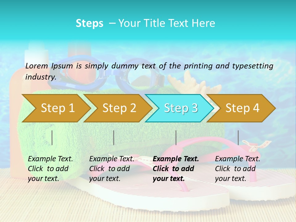 Yellow Towels Star PowerPoint Template