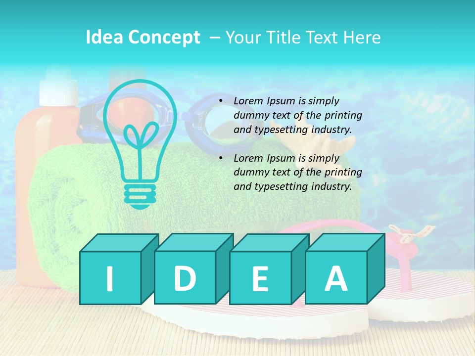 Yellow Towels Star PowerPoint Template