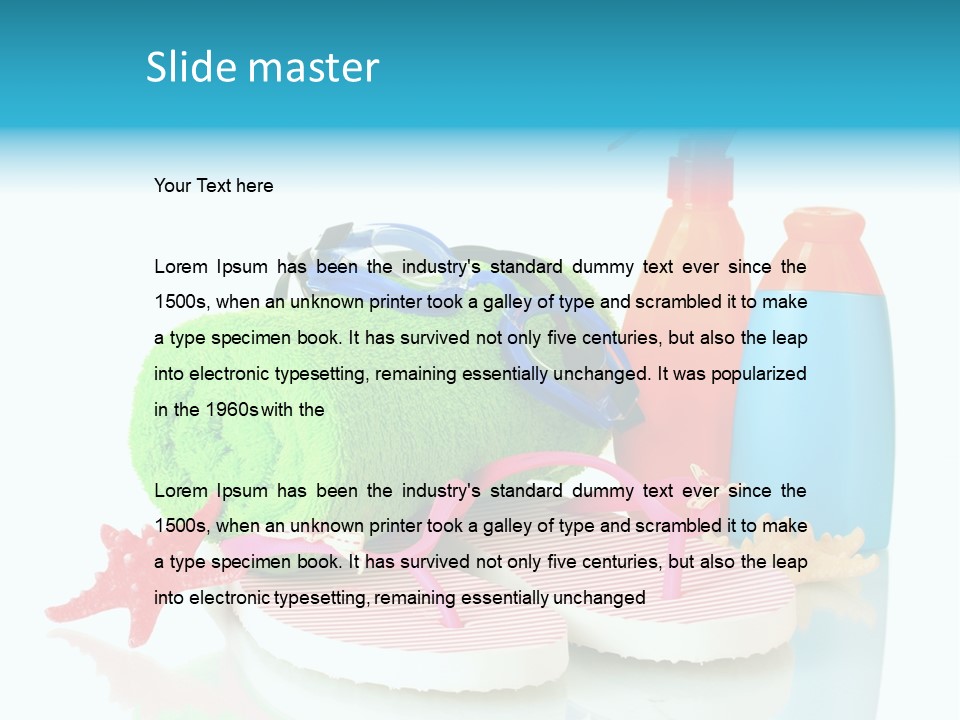 Sandals Sea Relax PowerPoint Template