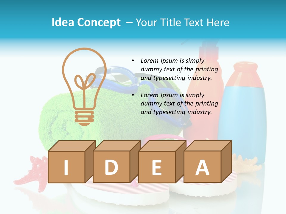 Sandals Sea Relax PowerPoint Template