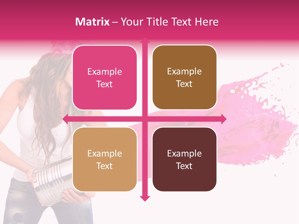 Pretty Girl Headscarf PowerPoint Template