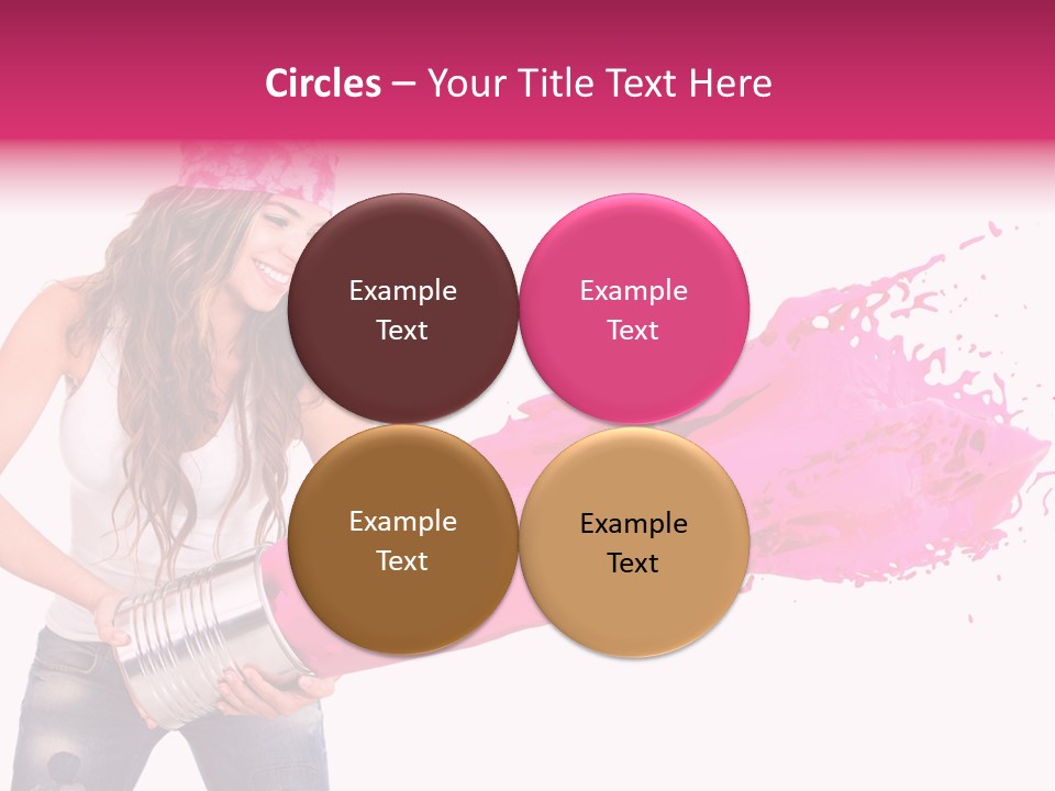 Pretty Girl Headscarf PowerPoint Template