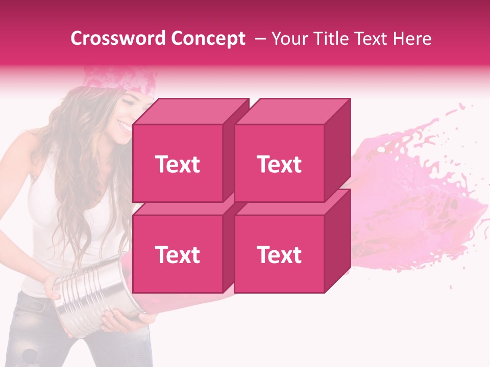 Pretty Girl Headscarf PowerPoint Template