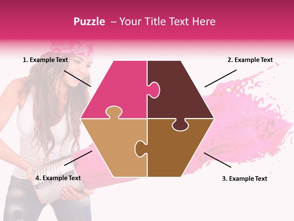 Pretty Girl Headscarf PowerPoint Template