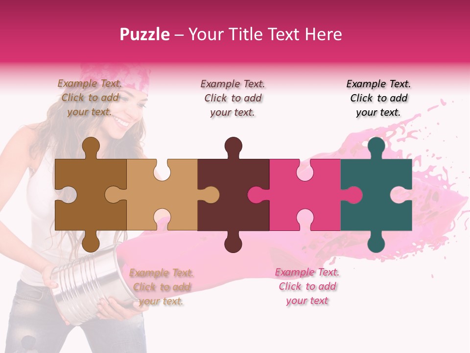 Pretty Girl Headscarf PowerPoint Template