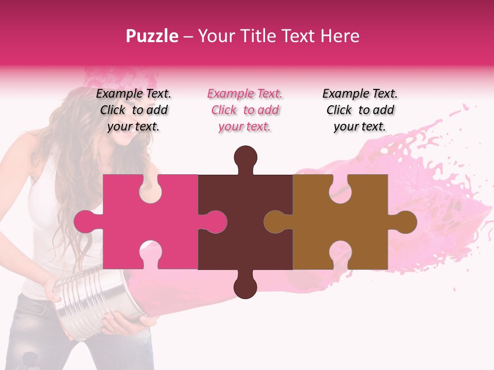 Pretty Girl Headscarf PowerPoint Template