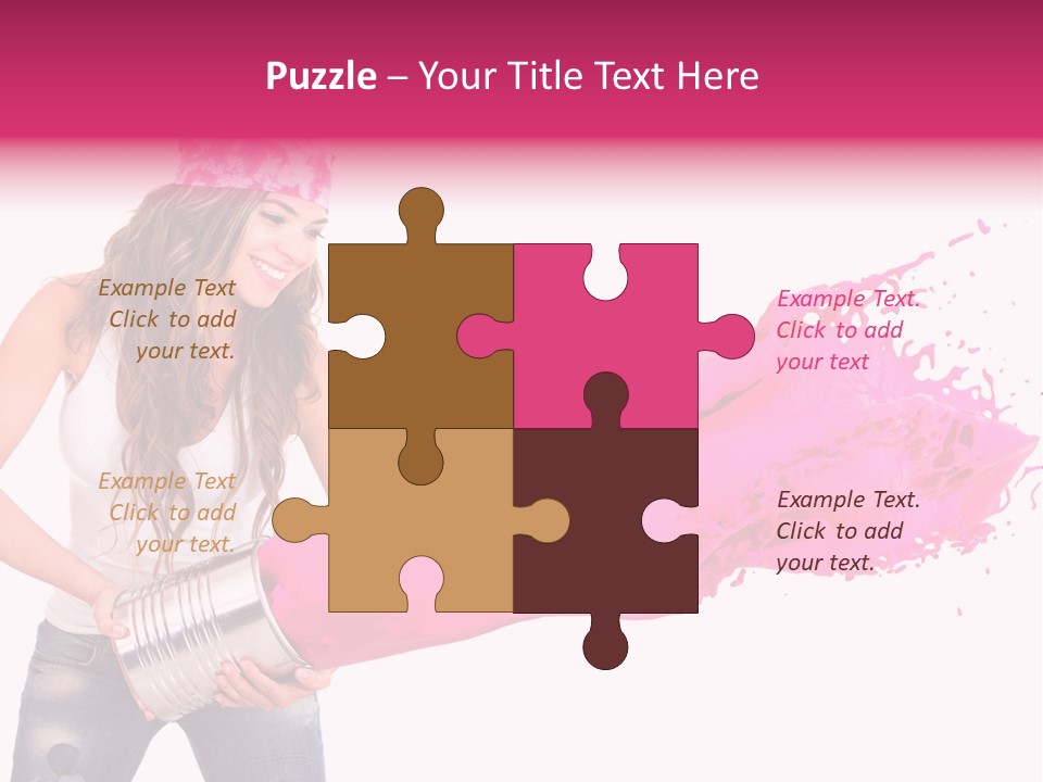 Pretty Girl Headscarf PowerPoint Template