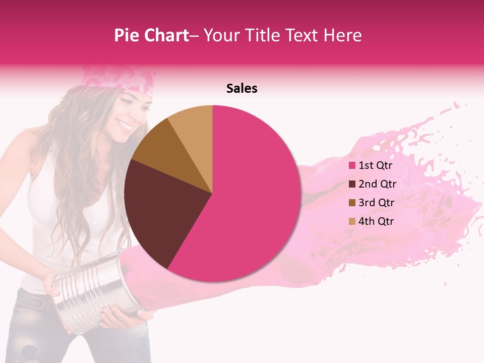 Pretty Girl Headscarf PowerPoint Template