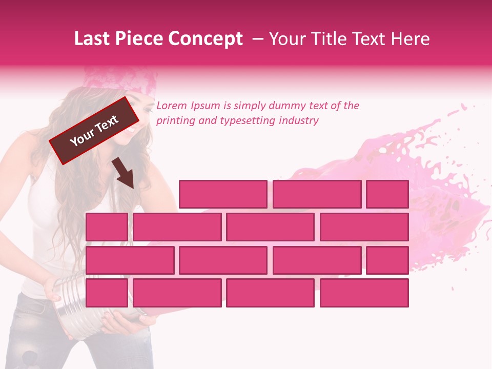 Pretty Girl Headscarf PowerPoint Template