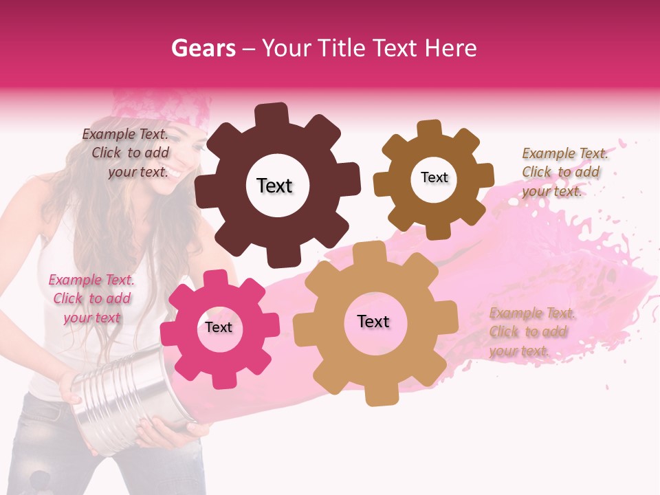 Pretty Girl Headscarf PowerPoint Template