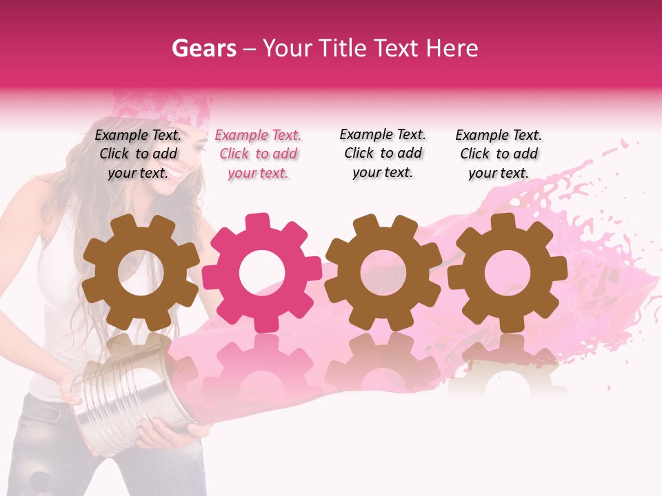 Pretty Girl Headscarf PowerPoint Template