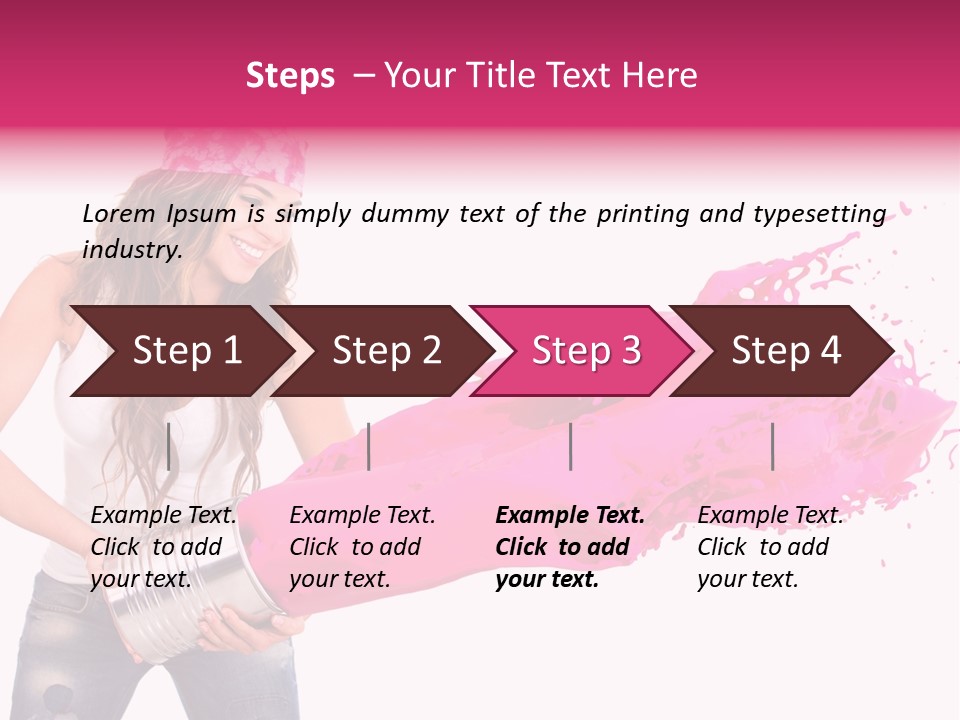 Pretty Girl Headscarf PowerPoint Template