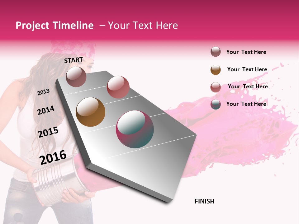 Pretty Girl Headscarf PowerPoint Template