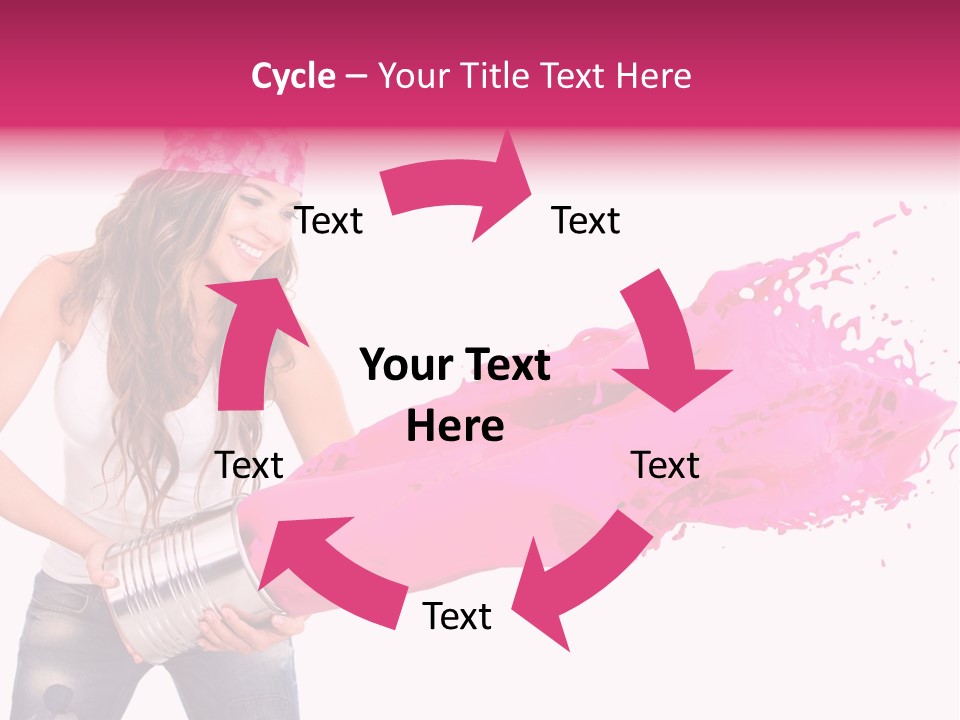 Pretty Girl Headscarf PowerPoint Template