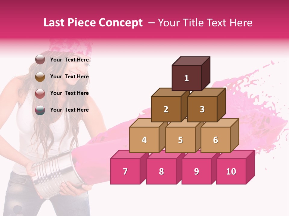 Pretty Girl Headscarf PowerPoint Template