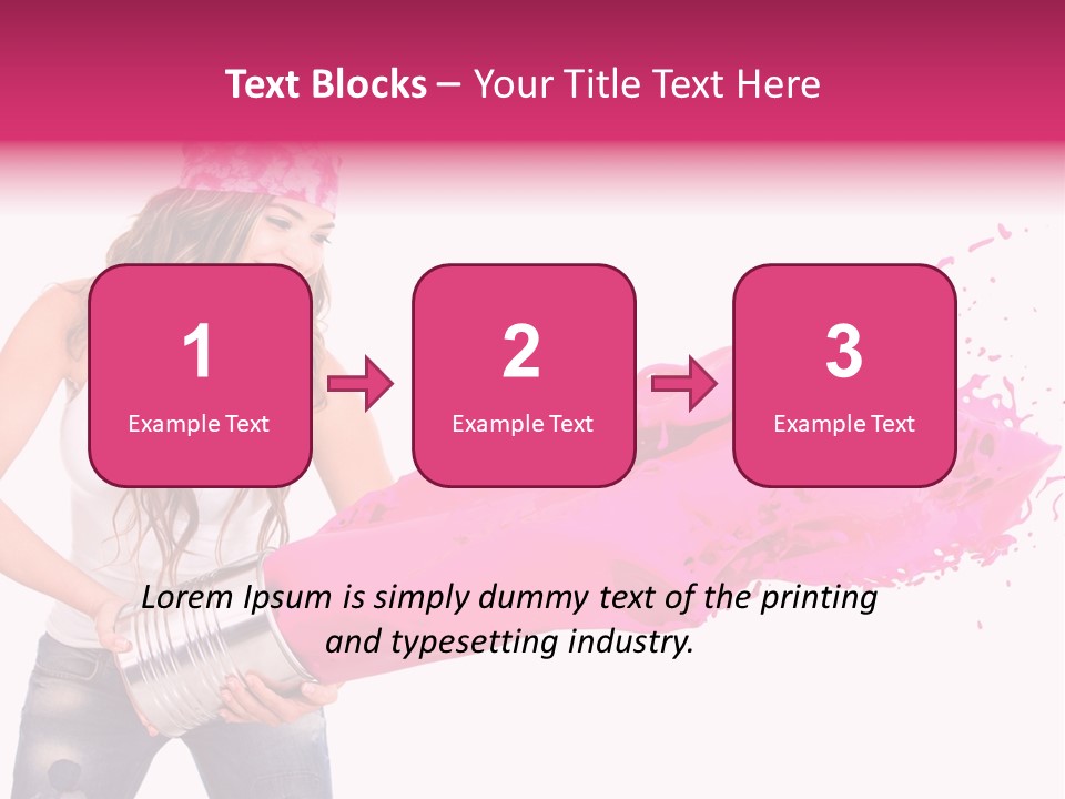 Pretty Girl Headscarf PowerPoint Template