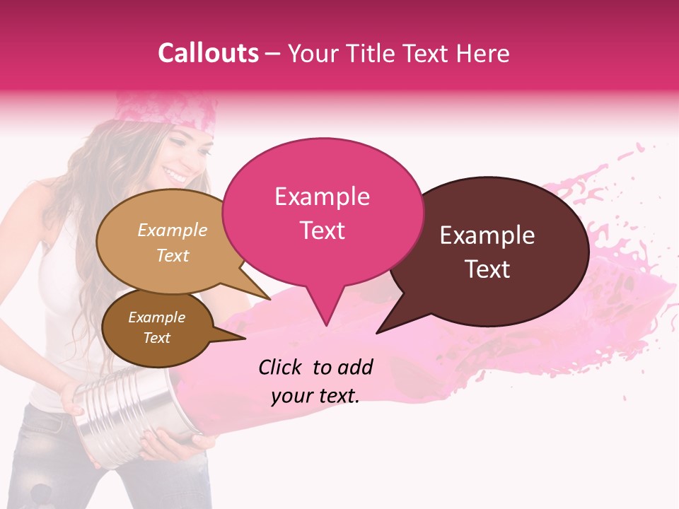 Pretty Girl Headscarf PowerPoint Template