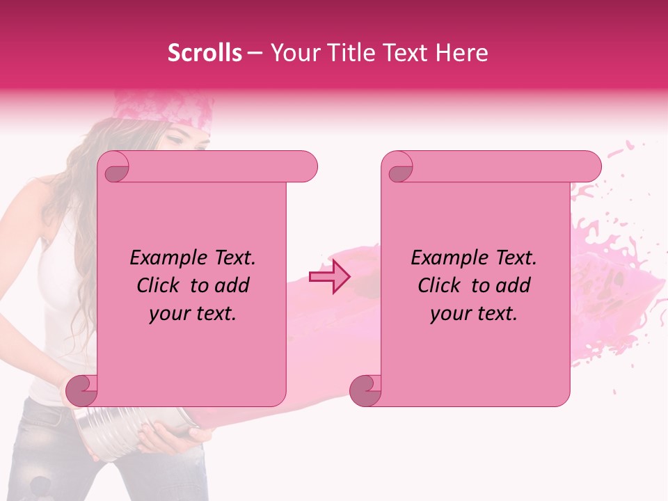 Pretty Girl Headscarf PowerPoint Template