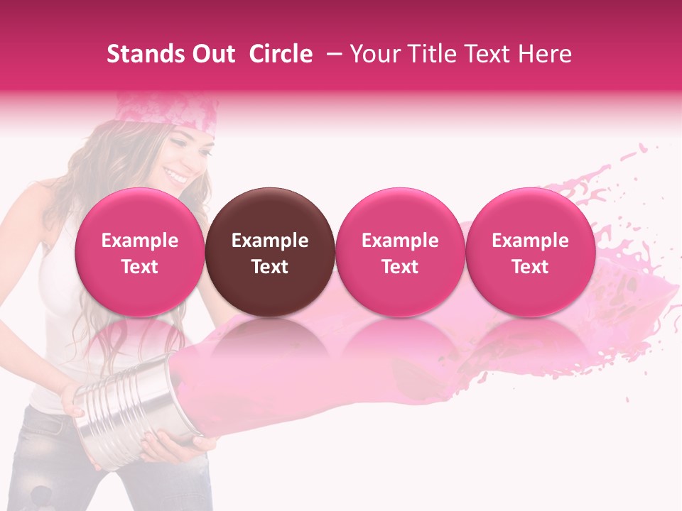Pretty Girl Headscarf PowerPoint Template