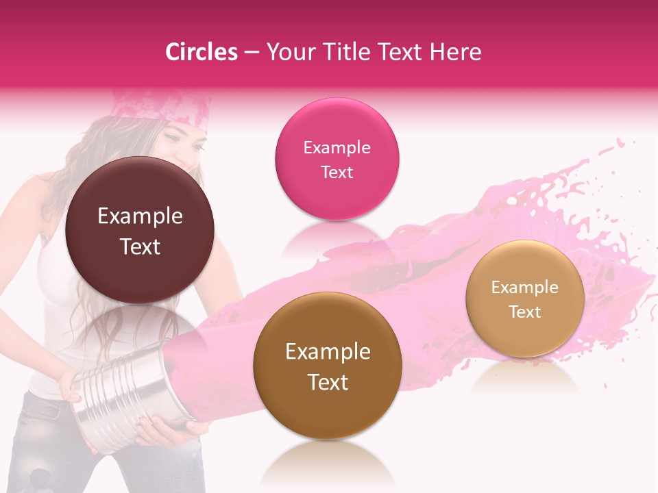 Pretty Girl Headscarf PowerPoint Template