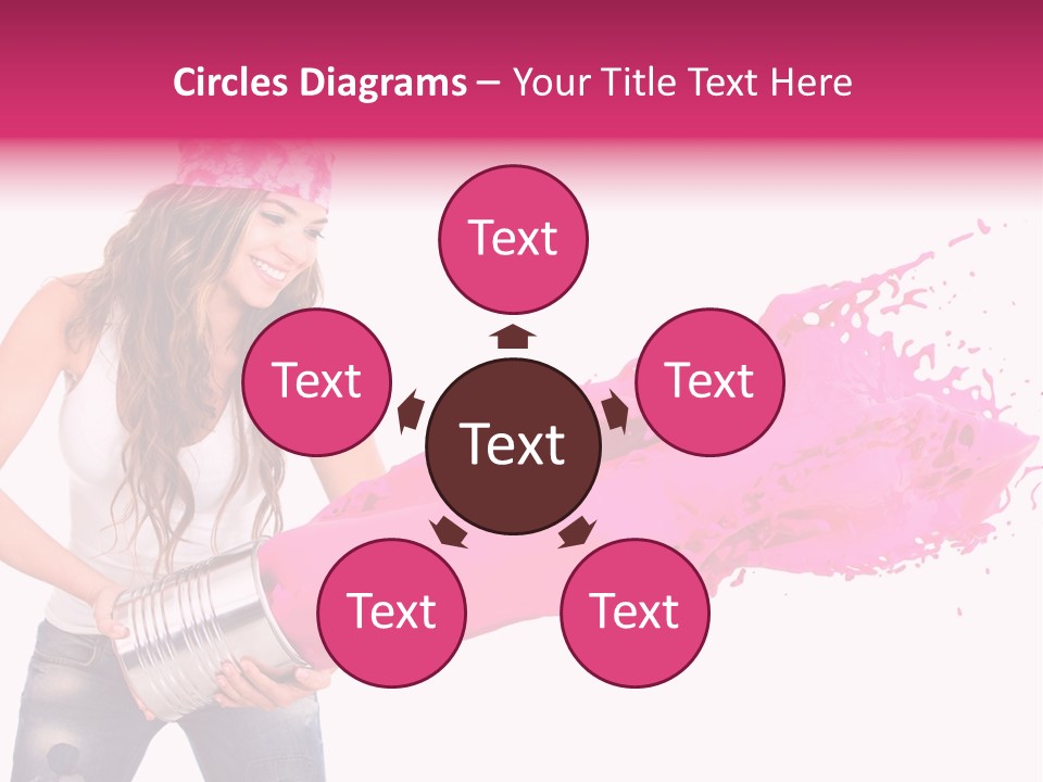 Pretty Girl Headscarf PowerPoint Template