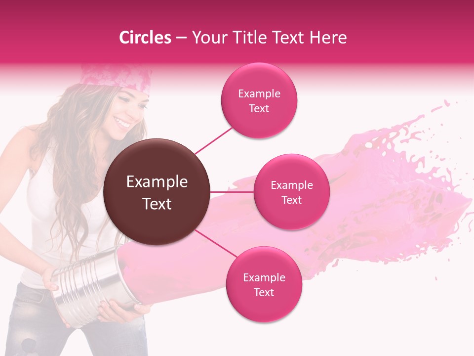 Pretty Girl Headscarf PowerPoint Template
