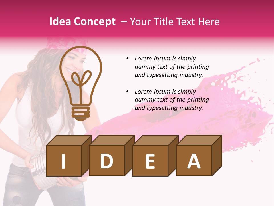 Pretty Girl Headscarf PowerPoint Template